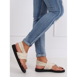 Sandalias, algodón, beige DD82P Beige 2 Sandalias, algodón, beige DD82P Beige 2