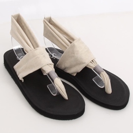 Sandalias, algodón, beige DD82P Beige 3