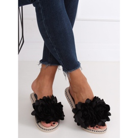 Pantuflas negras mujer negras N-73 Black negro 3