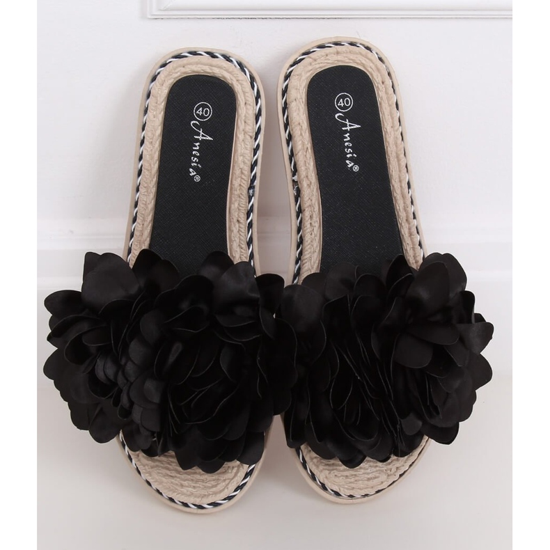 Pantuflas negras mujer negras N-73 Black negro 1 Pantuflas negras mujer negras N-73 Black negro 1
