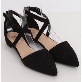 Negro LL-213P Bailarinas de corte negro 3