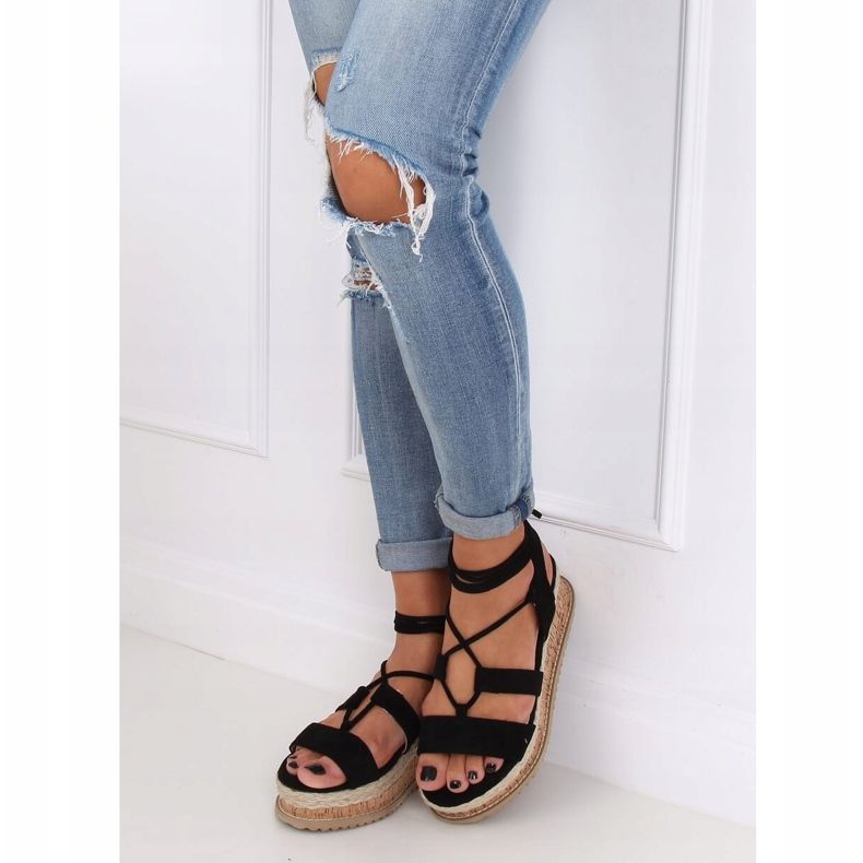 Sandalias alpargatas negras JH116 Negro 1 Sandalias alpargatas negras JH116 Negro 1