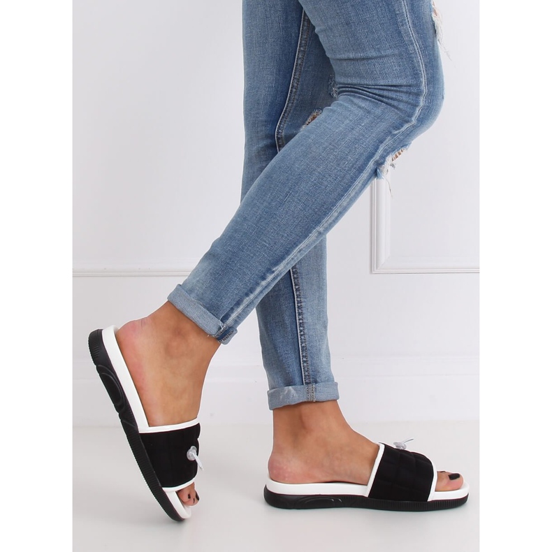 Pantuflas negras de mujer negras G-338 Black negro 2 Pantuflas negras de mujer negras G-338 Black negro 2