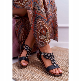 Sandalias Mujer Planas Sergio Leone SK012 Negro Livian 4