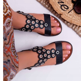 Sandalias Mujer Planas Sergio Leone SK012 Negro Livian 3