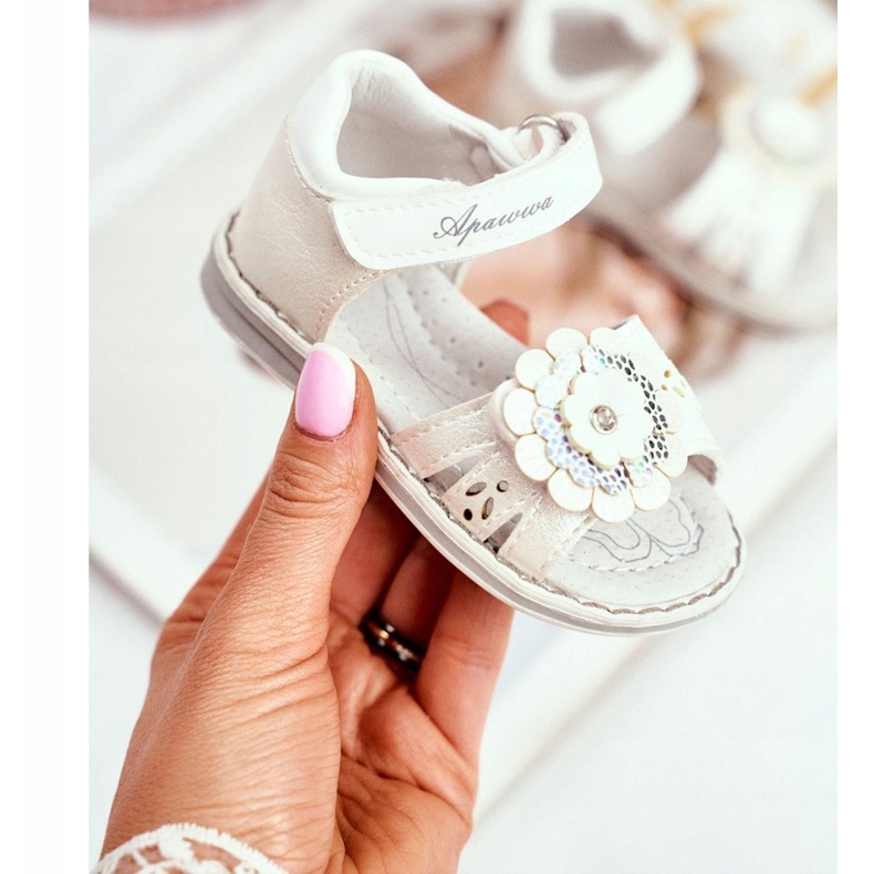 Apawwa Sandalias para niños con Velcro Flor Blanco Mino multicolor amarillo 1 Apawwa Sandalias para niños con Velcro Flor Blanco Mino multicolor amarillo 1