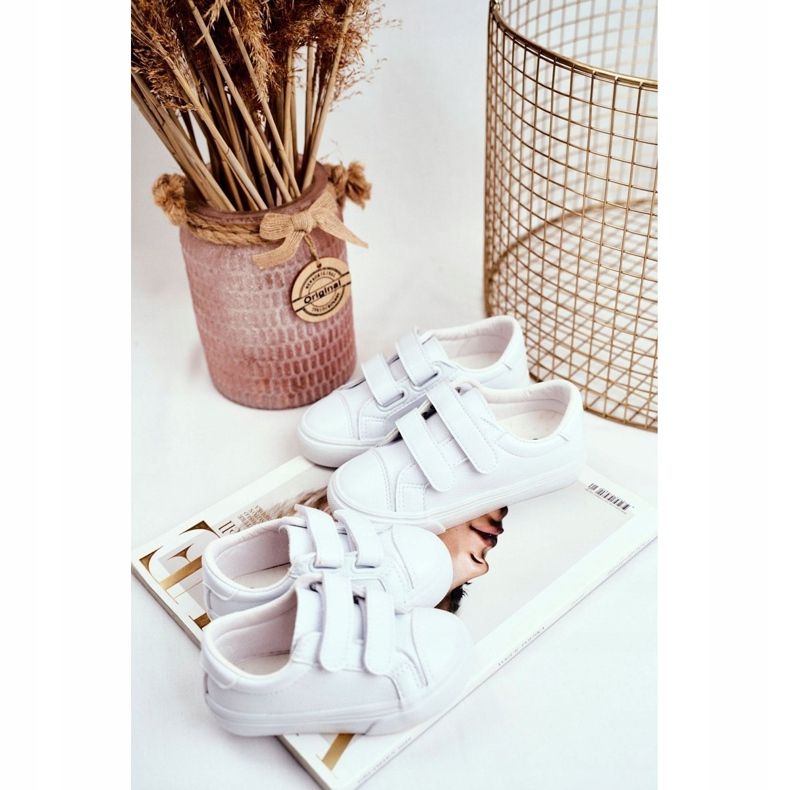 Apawwa Zapatos deportivos Pergomo Velcro para niños blancos 2