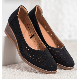 Bombas en la cuña VINCEZA negro 3
