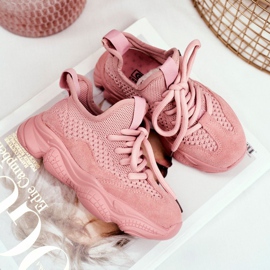 Christmas Fish Zapatilla Deportiva Infantil Cordones Ante Rosa Volema rosado 3