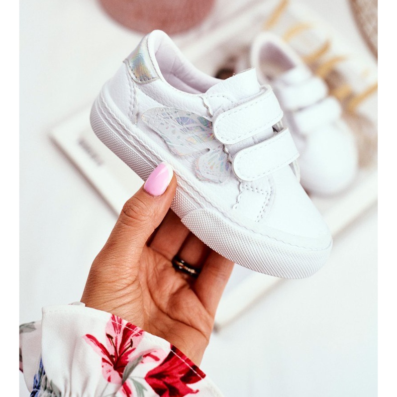Apawwa Deportivas Infantiles Mariposa Blanca Velcro Dusmo blanco 1