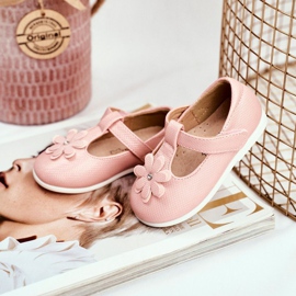 Apawwa Bailarinas infantiles en Velcro Flor Rosa Anthrela rosado 4