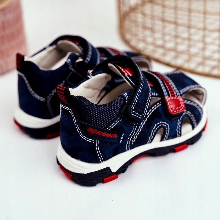 Apawwa Sandalias Infantiles con Velcro Navy Goreno azul marino 1