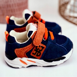 Apawwa Zapatillas Deportivas Infantiles con Velcro Azul Marino Jonaba naranja 5