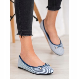 SHELOVET Bailarina de rayas blanco azul 1