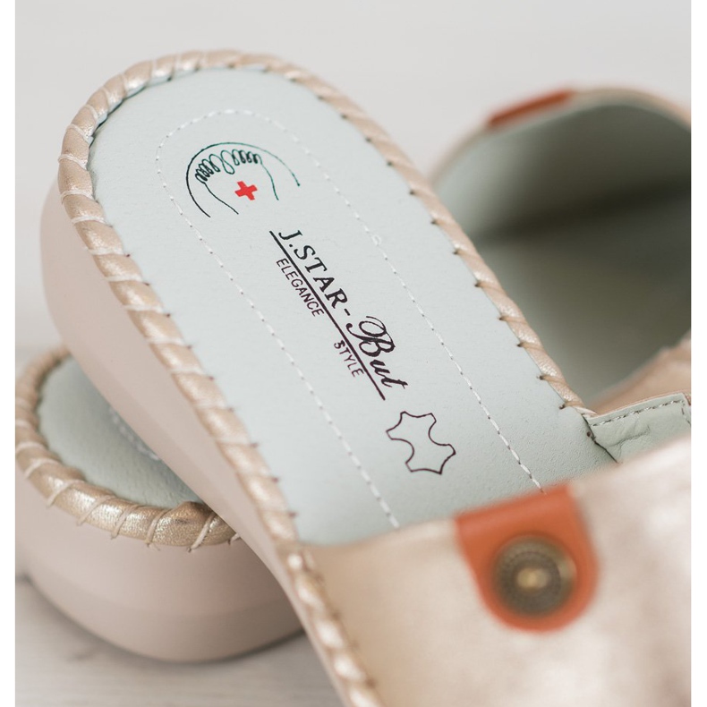 J. Star Zapatillas Casual Eco Piel dorado 1