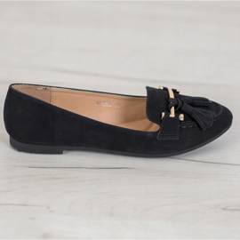Nio Nio Mocasines elegantes con flecos negro 4