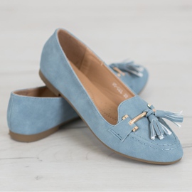 Nio Nio Mocasines elegantes con flecos azul 5
