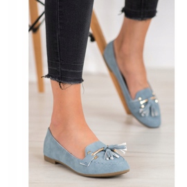 Nio Nio Mocasines elegantes con flecos azul 2