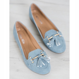 Nio Nio Mocasines elegantes con flecos azul 1