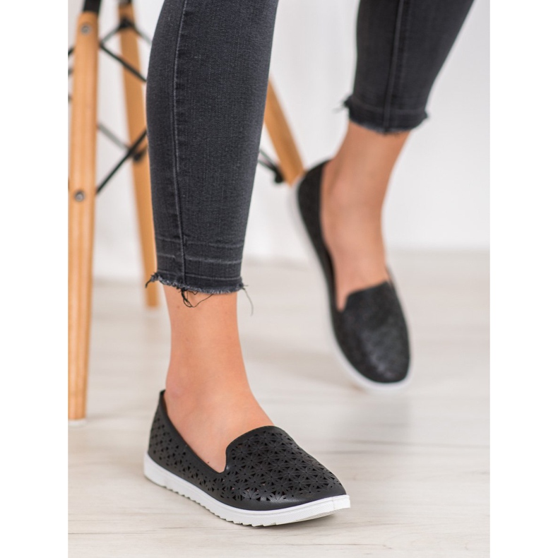 Renda Señores cómodos calados negro 1 Renda Señores cómodos calados negro 1