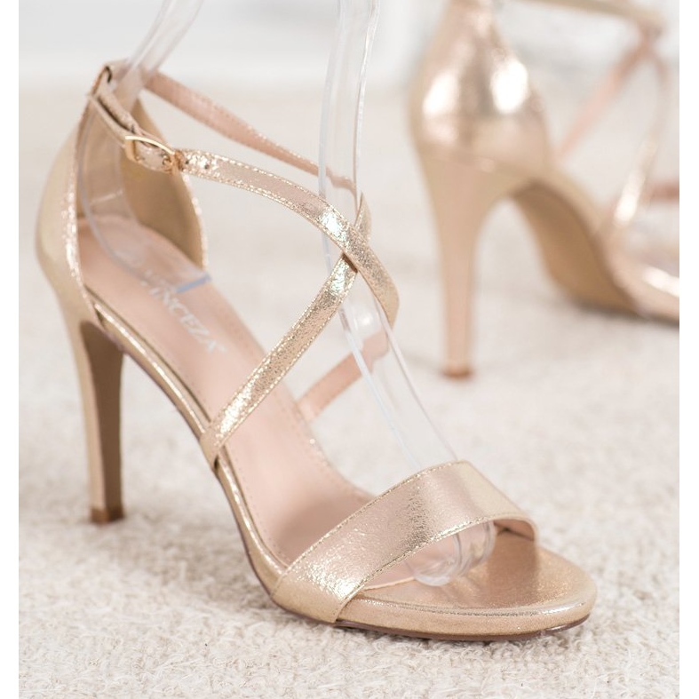 Vinceza Tacones de oro sexy dorado 1