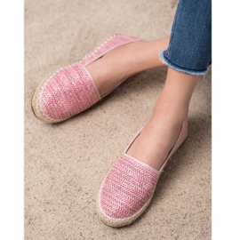 SHELOVET Alpargatas Rosa Trenzadas rosado 1