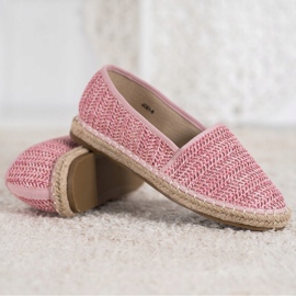 SHELOVET Alpargatas Rosa Trenzadas rosado 4