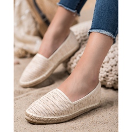 SHELOVET Alpargatas Beige Trenzadas 2