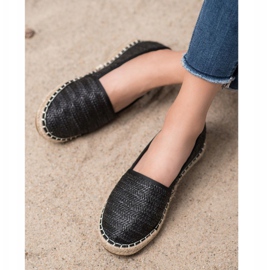 SHELOVET Alpargatas Negras Trenzadas negro 2