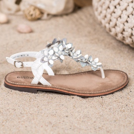 Evento Sandalias Flip-Flops con Flores blanco 2