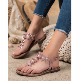 Evento Sandalias Flip-Flops con Flores rosado 1