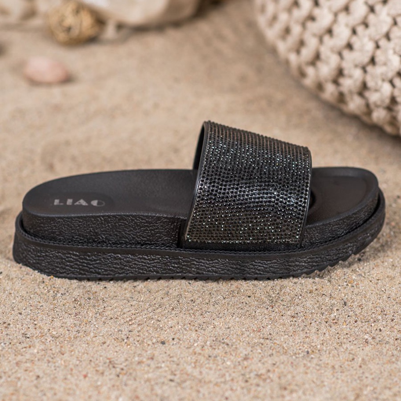 SHELOVET Zapatillas en una plataforma alta negro 2