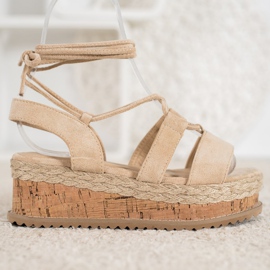 Seastar Cuñas de moda atadas marrón 5