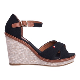 SEA Sandalias Mujer Con Cuña Negro LaMane marrón 3