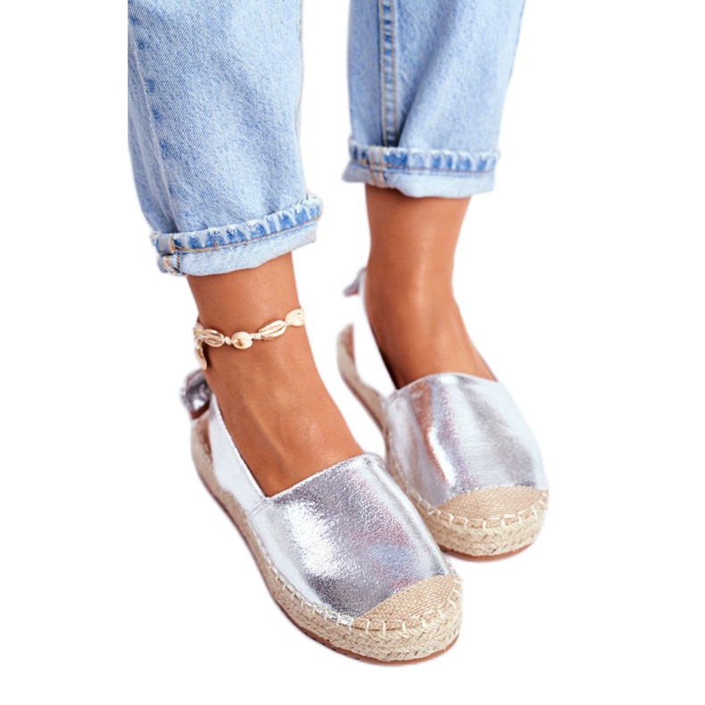 FRJ Alpargatas Silver Contour para mujer gris 3