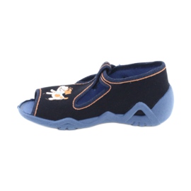 Calzado infantil befado 217P105 azul marino naranja 1