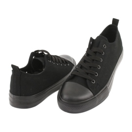 American Club Zapatillas de deporte para mujeres empatadas lh17/22 negras negro 3