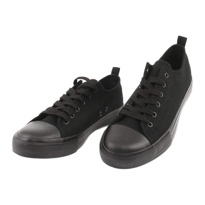 American Club Zapatillas de deporte para mujeres empatadas lh17/22 negras negro 2