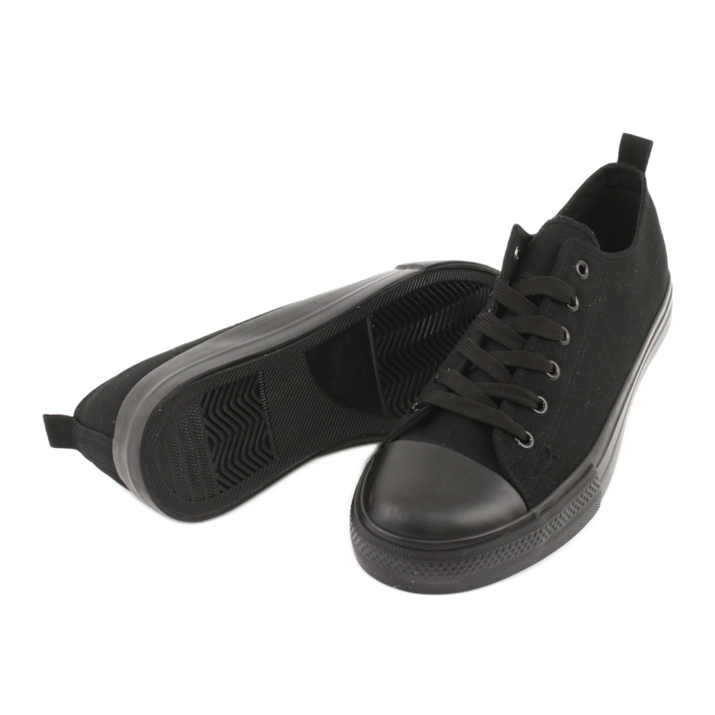 American Club Zapatillas de deporte para mujeres empatadas lh17/22 negras negro 4