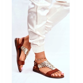 Sandalias Mujer Planas Sergio Leone Marrón SK035 plata 2