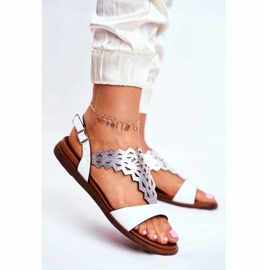Sandalias Mujer Planas Sergio Leone Blanco SK035 gris 1