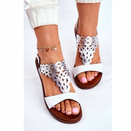 Sandalias Mujer Planas Sergio Leone Blanco SK035 gris 4