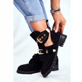 Lu Boo Black Suede Cut Out Zapatos Rock Girl negro 6