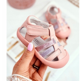 Apawwa Sandalias Infantiles con Velcro Purpurina Rosa Ontario 1