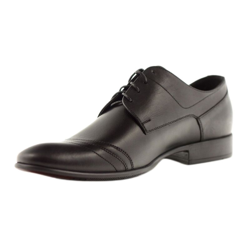 Zapatos bajos de hombre en piel Pilpol 1099 negro 2