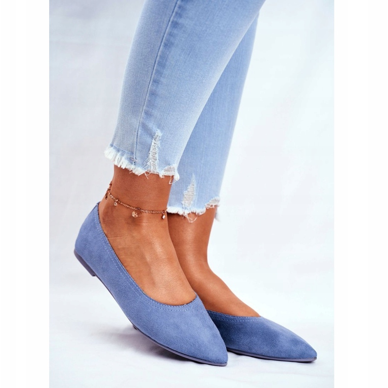 SEA Bailarinas Mujer Eco-Suede Azul Bellissima 1