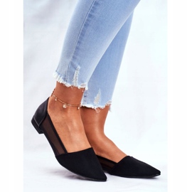 EVE Bailarinas De Mujer Con Malla De Ante Negro Fibe 1