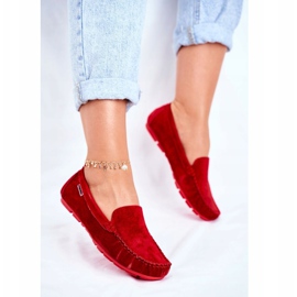 Vinceza Mocasines Mujer Piel Ante Rojo Papito 3