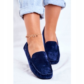 Vinceza Mocasines Mujer Ante Azul Papito 2