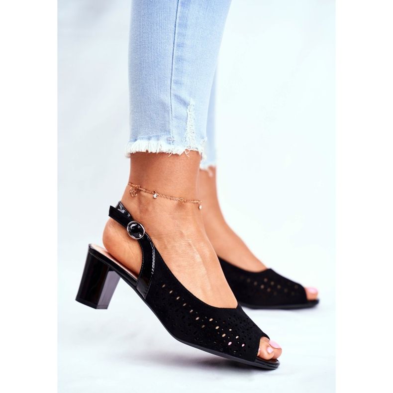 Sandalias de Mujer en Tacón Alto Sergio Leone Negro SK832 2